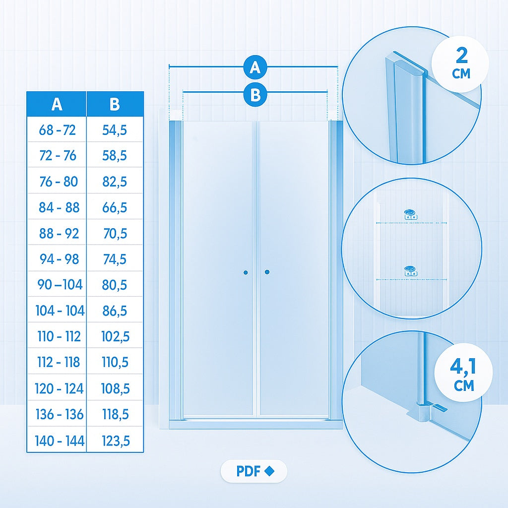 Nischen-Pendeltür MAXIBAD MB 218 – Stil & Qualität in Perfektion